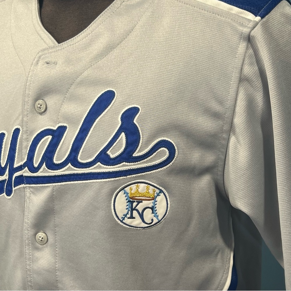 Kansas City Royals KC Blue Dynasty Stitched Jersey MLB Baseball Size Large - Picture 3 of 10